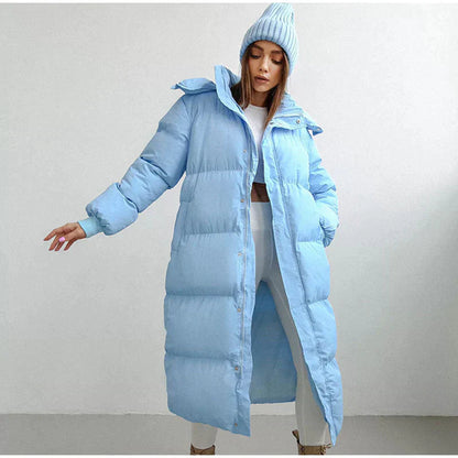 Warmes Daunenkleid Wintermantel Frauen - IdealeKleiden