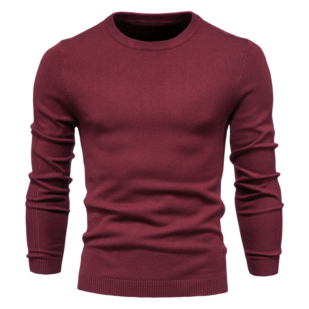 Herren Pullover Rundhals Baumwolle Elegantes Design