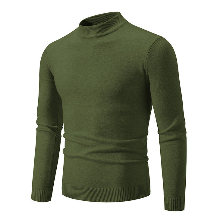 Herren Rollkragenpullover Modern Fein Strick