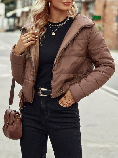 Kapuzenjacke Damen Kurz Modern Leicht