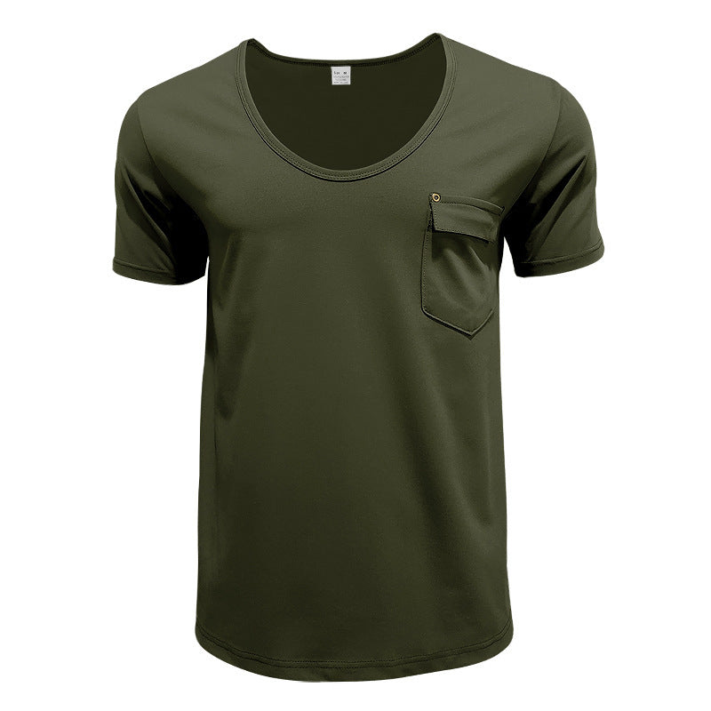 Herren Sport T-Shirt atmungsaktiv mit Brusttasche