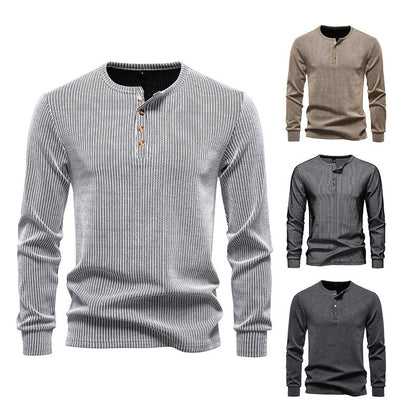 Herren Langarm Hemd Streifenmuster Modern Style - IdealeKleiden