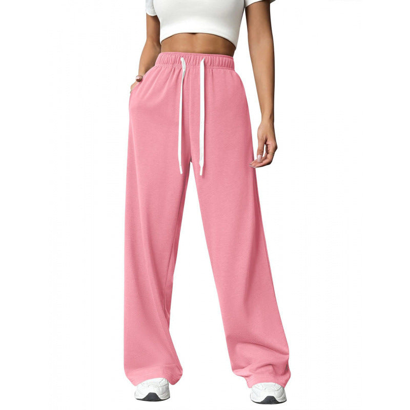 Damen Freizeithose Bequem Elastisch Weites Bein