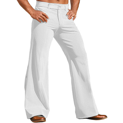 Herren Vintage-Hose Flare-Stil Streifenmuster Elegante Hose
