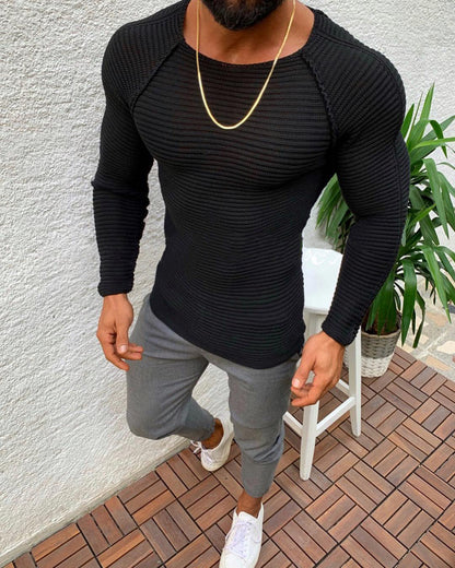 Herren Strickpullover Elegantes Design Langarm