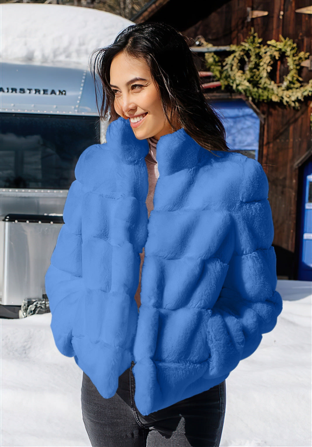 Damen Winterjacke Daunenfüllung Hochkragen Style