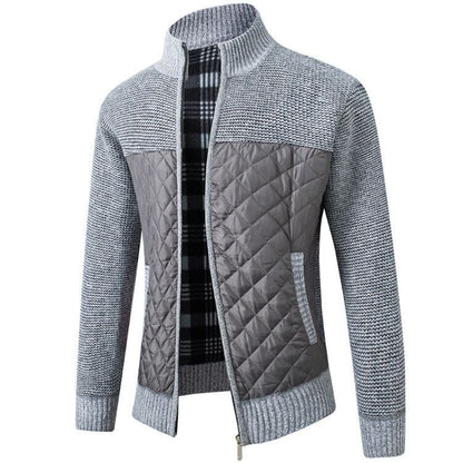 Herren Hybridjacke Modern Strukturiert