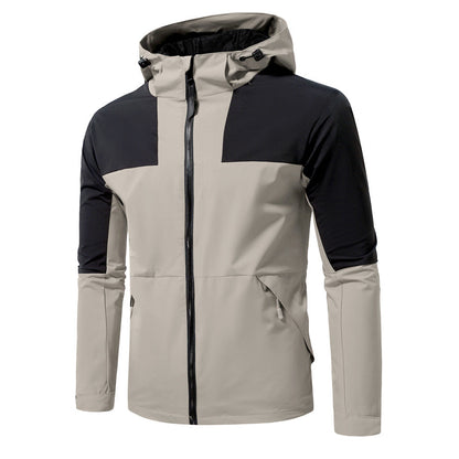 Herren Windbreaker Jacke Waterproof Mit Kapuze und Taschen