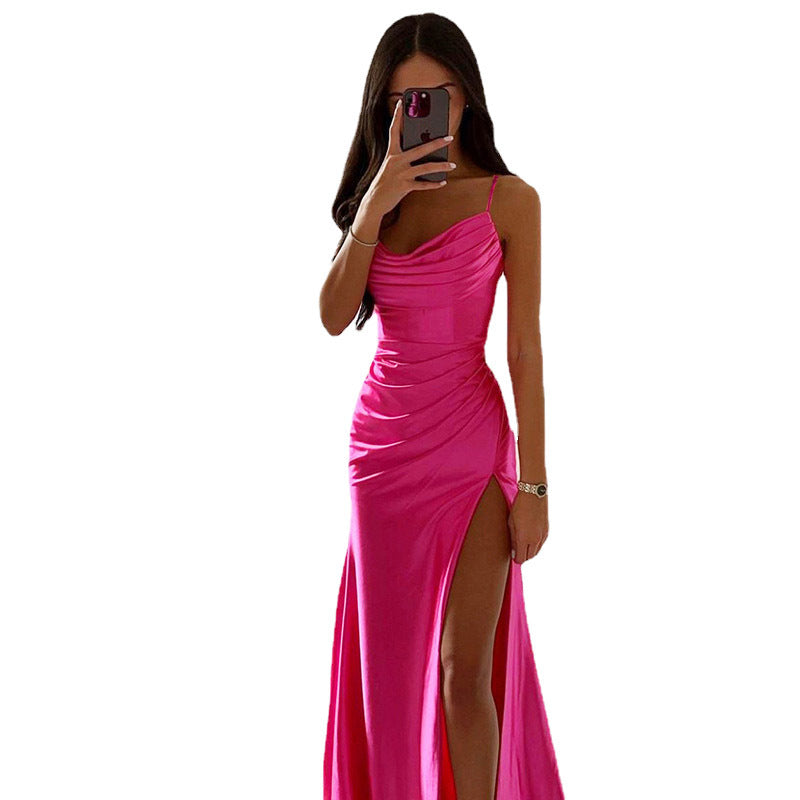 Damen Maxikleid Elegant Hochwertig Lang