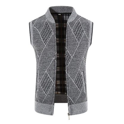 Herren Strickweste Modern Rautenmuster Elegantes Design