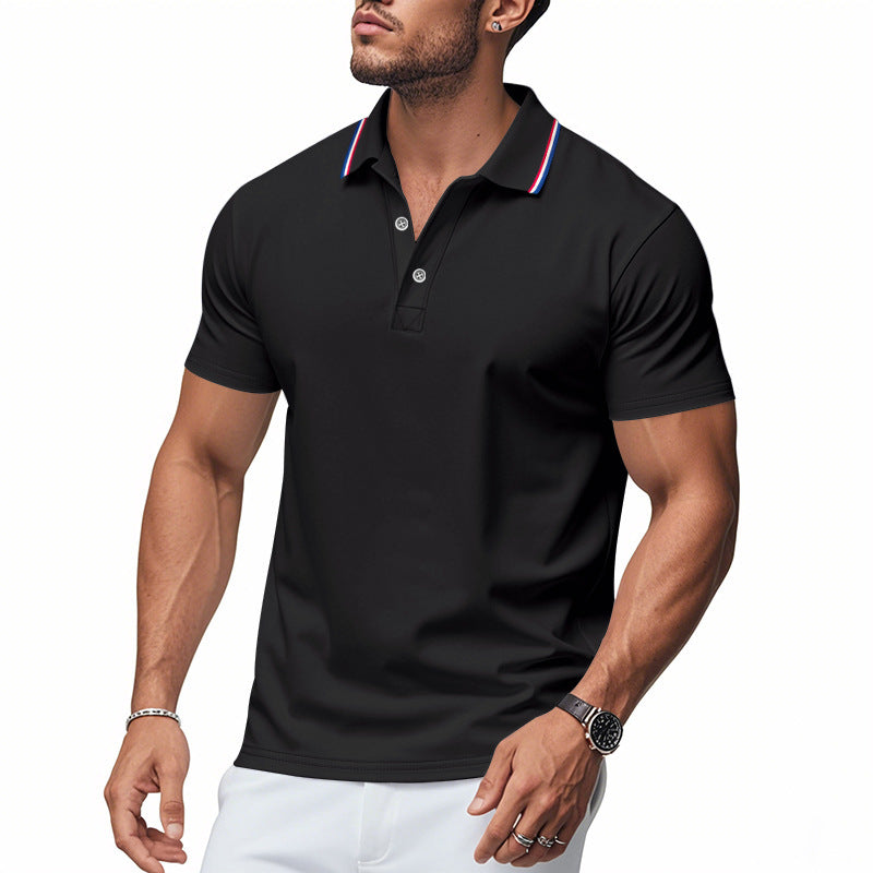 Herren Poloshirt Modern Kragen Feuchtigkeitsregulierung