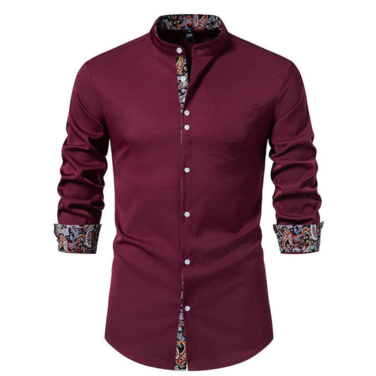 Herren Hemd Langarm Modern Paisley Design - IdealeKleiden