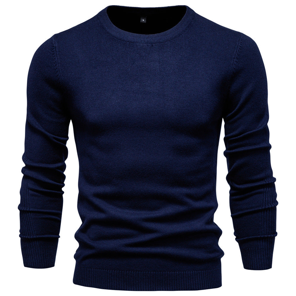 Herren Pullover Rundhals Baumwolle Elegantes Design