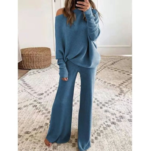 Damen Lounge-Set Weich Off-Shoulder Komfort