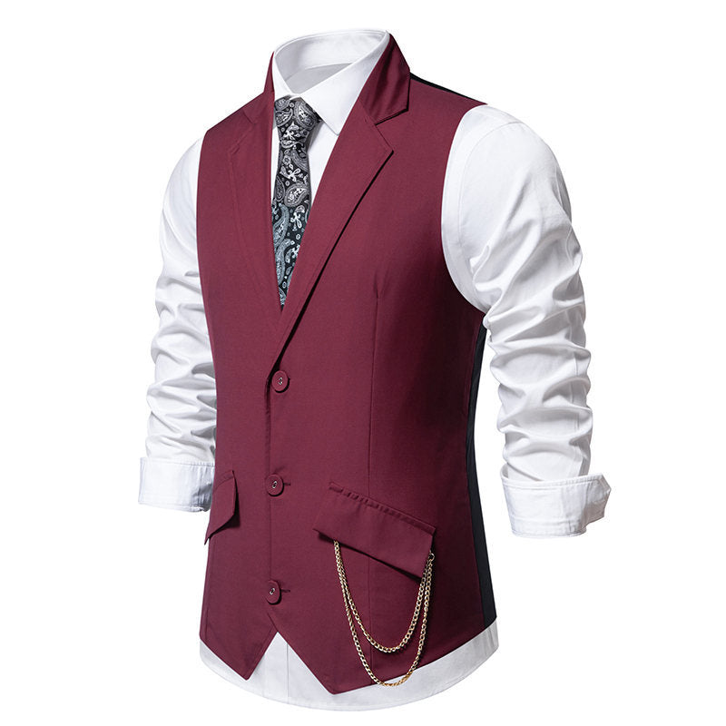 Herren Anzugweste Elegant mit Taschen und modernen Akzenten