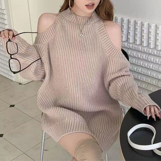Damen Oversized Pullover Großzügig Weich - IdealeKleiden