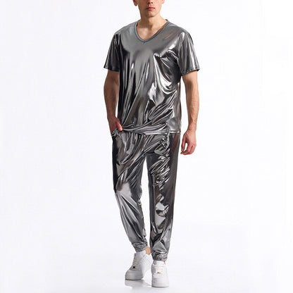 Herren Sportanzug Glänzend Modern Elastisch