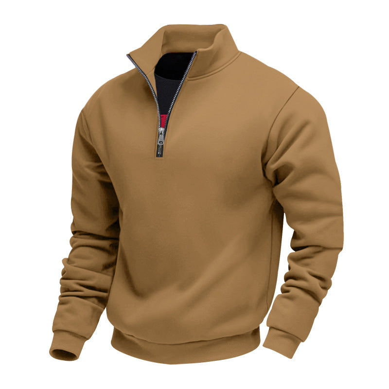 Herren Fleece Pullover Stehkragen Warm