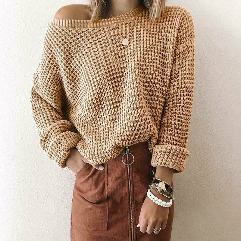 Weiche Pullover Damen Oberteil