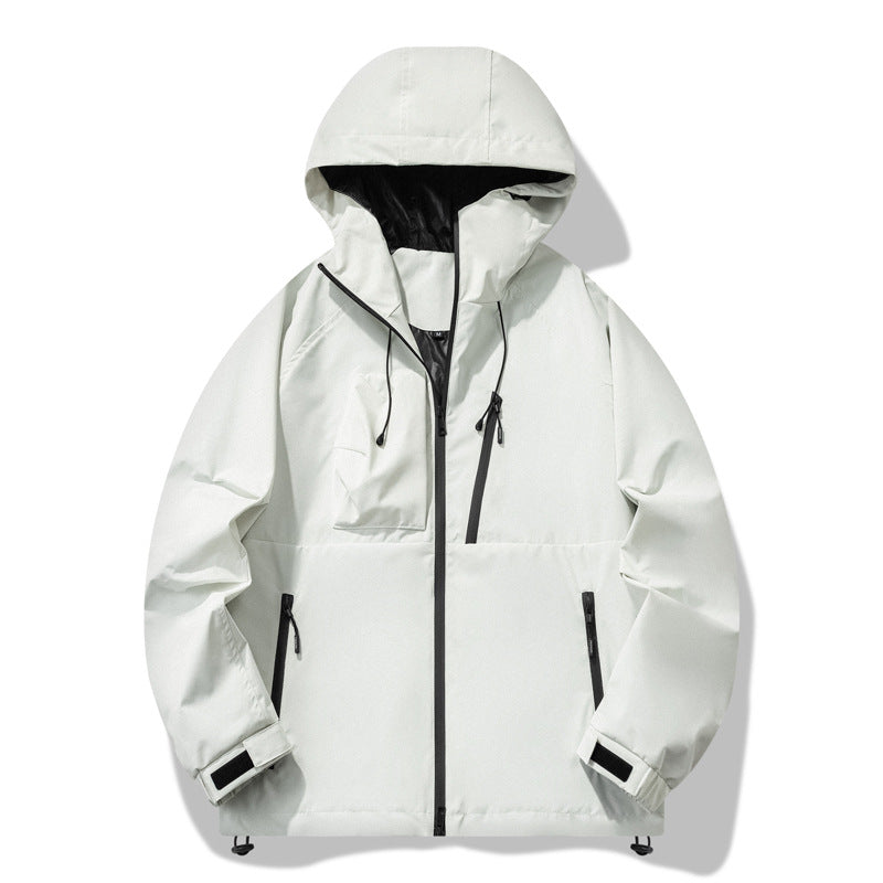 Herren Outdoor-Jacke Wasserdicht Funktional Kapuze