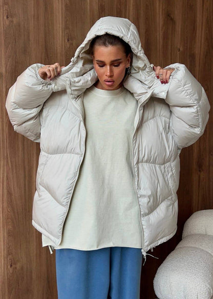 Übergroße Pufferjacke Frauen Warm - IdealeKleiden