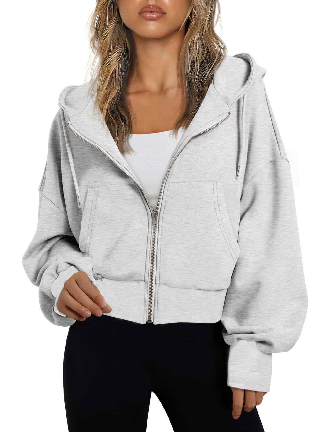 Damen Pullover Kapuzenstyle Lässig Modern