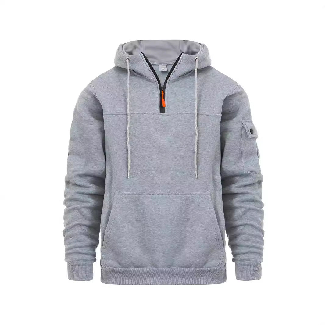 Herren Hoodie Sportlich Mit Taschen