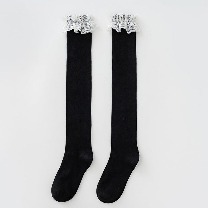 Damen Overknee Strümpfe Romantic Spitze Elegant