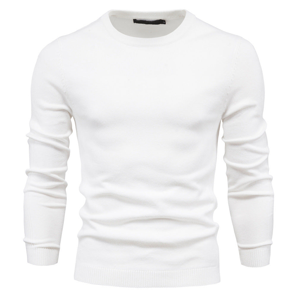 Herren Pullover Rundhals Baumwolle Elegantes Design