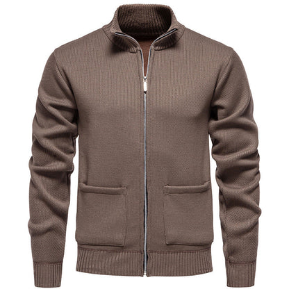 Herren Strickjacke Lässig Warm Mit Taschen - IdealeKleiden