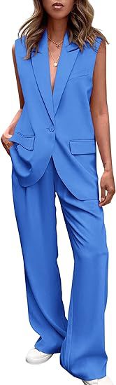 Damen Business Anzug Elegant Kurzarm Tops und Hose