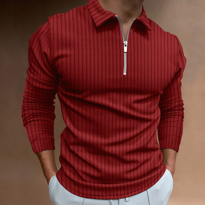 Herren Poloshirt Modern Reißverschluss Style