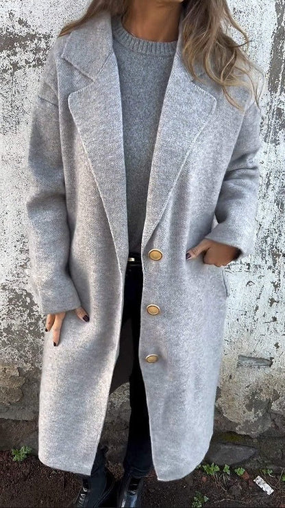 Weicher Oversized Damenmantel Wollmischung