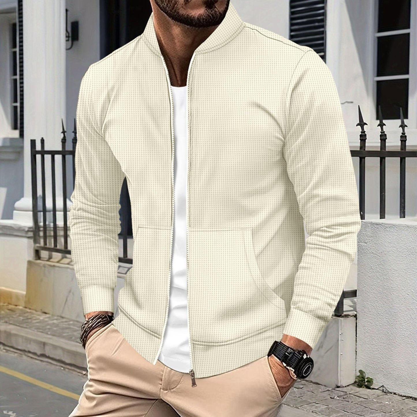 Modische Zip-Jacke Sportlich SlimFit - IdealeKleiden