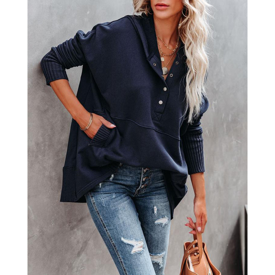 Damen Oversize Kapuzenpullover Bequem Stilvoll