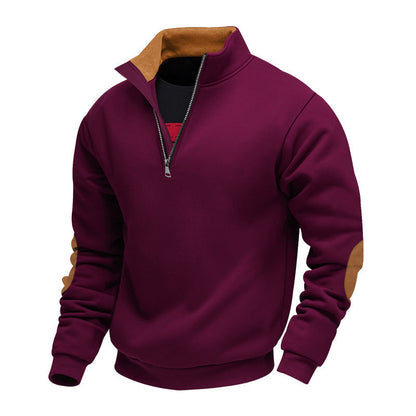 Herren Sweatshirt Stehkragen Elegantes Design