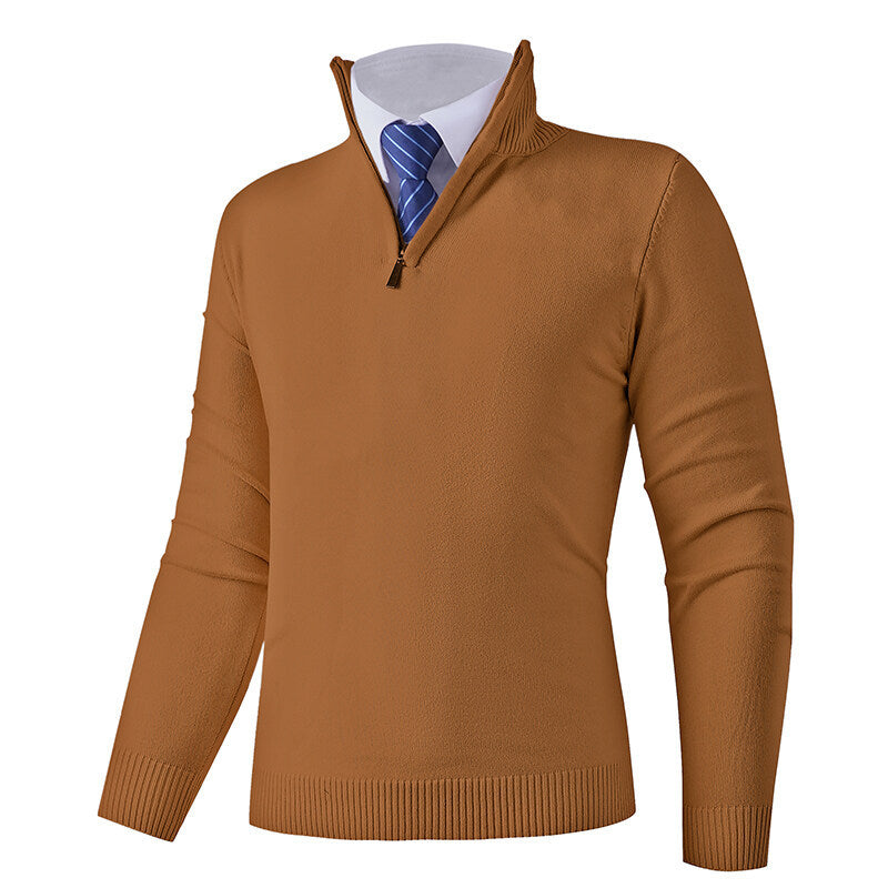 Herren Strickpullover Modern Reißverschluss Elastisch