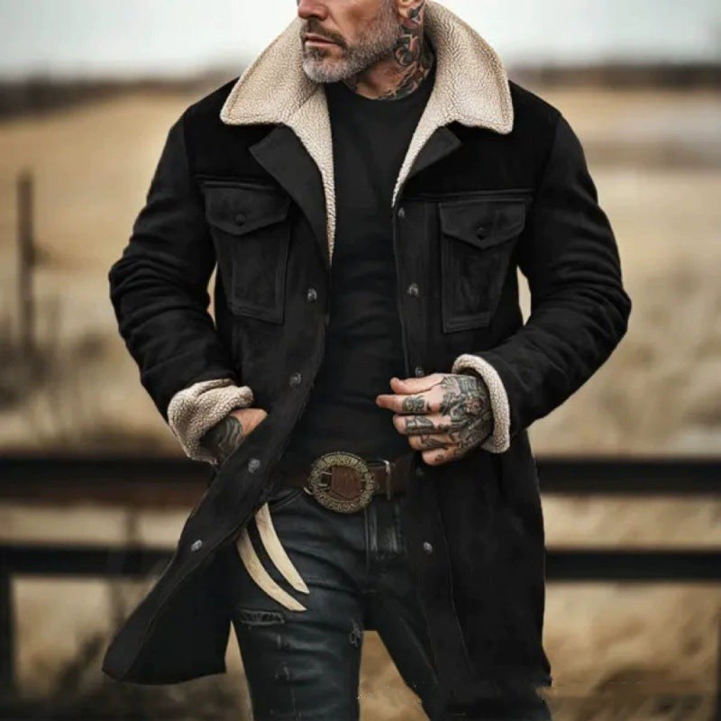 Lederjacke Mit Schafskragen Modern Geschnürt