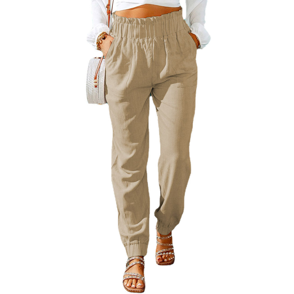 Damen Sommerhose Leicht Baumwolle Elastisch