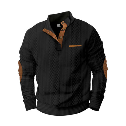 Herren Strickpullover Modern Kragen Texturiert - IdealeKleiden