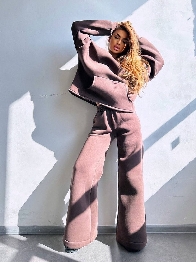 Damen Hoodie Oversized &amp; Weite Jogginghose Set