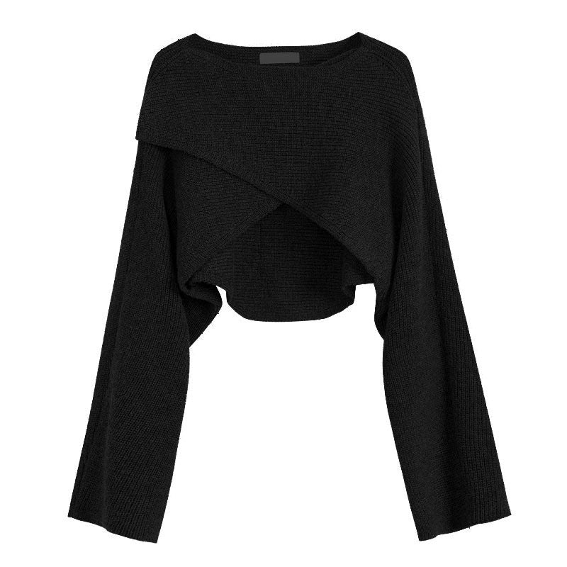 Damen Pullover Lässig Asymmetrisch Strukturiert