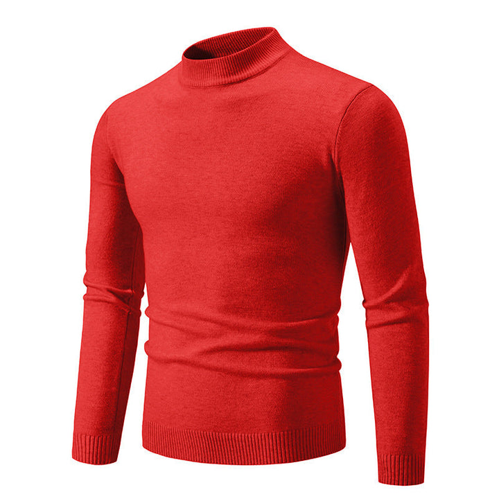 Herren Rollkragenpullover Modern Fein Strick