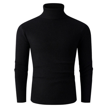 Herren Strickpullover Rollkragen Gerippt Elegantes Design