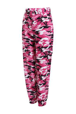 Damen Cargohose Camo-Style Praktisch Elastisch