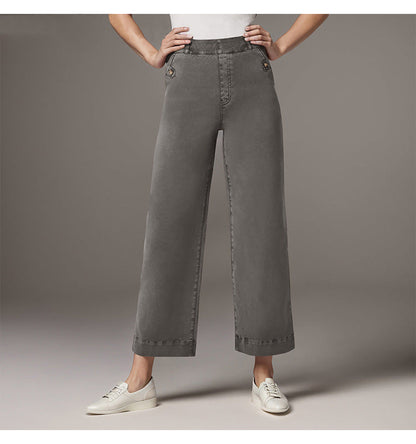 Damen Hose Weit Bequem Elegant Geschnitten