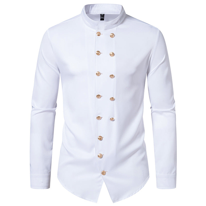 Herren Hemd Elegantes Design Stehkragen