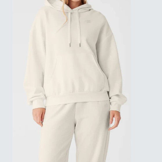 Damen Sportliche Jogginghose mit Kapuze und Elastik