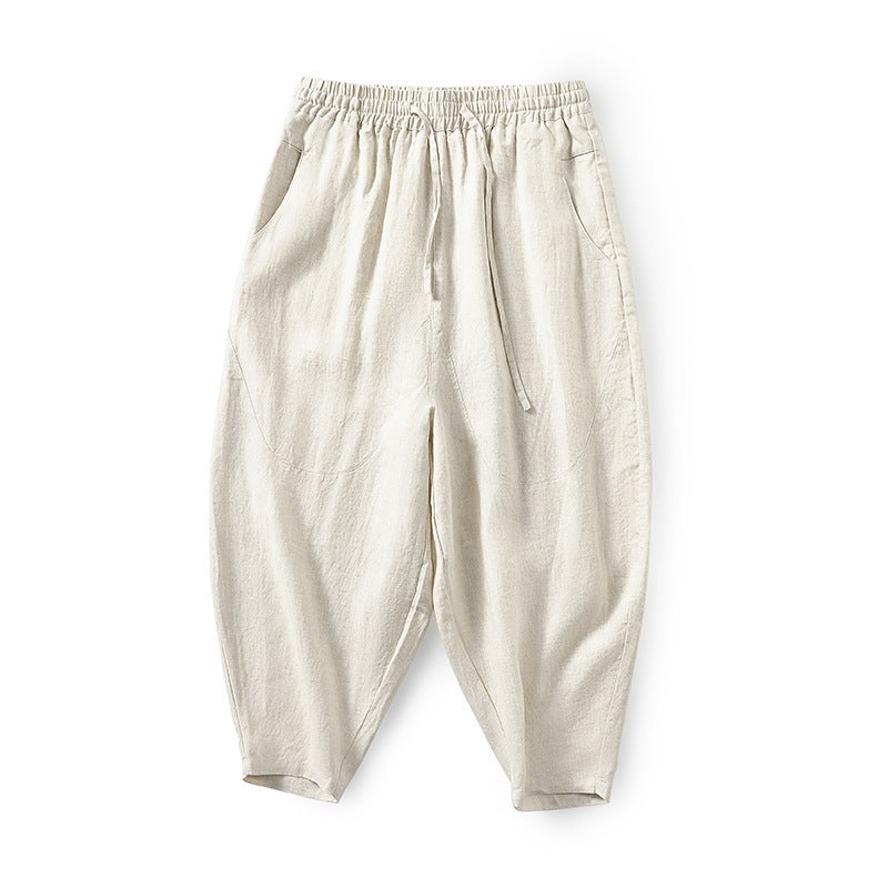Damen Leinenhose Bequem Elegant Weich