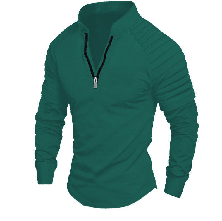 Herren Langarmshirt Sportlich Funktional Reißverschluss